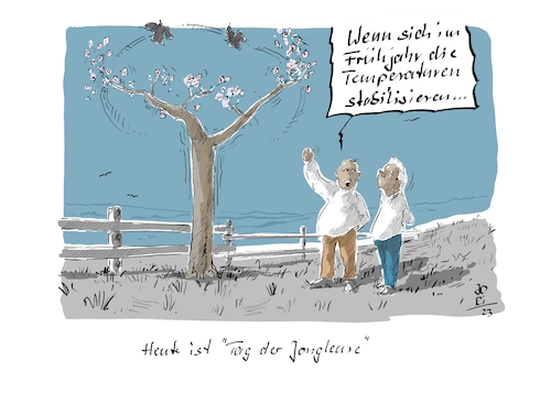 Cartoon: Heute ist ... (medium) by Jori Niggemeyer tagged heuteist,tagderjongleure,jongleure,baum,vögel,naturlovers,frühling,natur,spring,blüten,knospen,wärme,satire,humor,jori,joricartoon,joriniggemeyer,niggemeyer,joachimrniggemeyer,karikatur,cartoonart,illustration,illustrator,witzigebilder,lachen,witzig,cartoondrawing,cartoon,heuteist,tagderjongleure,jongleure,baum,vögel,naturlovers,frühling,natur,spring,blüten,knospen,wärme,satire,humor,jori,joricartoon,joriniggemeyer,niggemeyer,joachimrniggemeyer,karikatur,cartoonart,illustration,illustrator,witzigebilder,lachen,witzig,cartoondrawing,cartoon