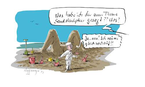 Cartoon: Hochintelligenz (medium) by Jori Niggemeyer tagged hochbegabte,skulptur,kunst,künstlerische,begabung,sandskulptur,kinder,strand,sand,hochbegabte,skulptur,kunst,künstlerische,begabung,sandskulptur,kinder,strand,sand