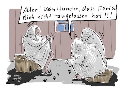 Cartoon: Josef offenbart sich... (medium) by Jori Niggemeyer tagged hygiene,genitalhygiene,genitalherpes,unbefleckteempfängnis,samenspender,kinderwunsch,christigeburt,maria,josef,gott,heiligergeist,weihnachten,jesus,christkind,bethlehem,cartoonist,satire,humor,joricartoon,niggemeyer,cartoonart,illustration,illustrator,karikatur,cartoonstyle,cartoondrawing,cartoonnetwork,witzigebilder,cartoon,hygiene,genitalhygiene,genitalherpes,unbefleckteempfängnis,samenspender,kinderwunsch,christigeburt,maria,josef,gott,heiligergeist,weihnachten,jesus,christkind,bethlehem,cartoonist,satire,humor,joricartoon,niggemeyer,cartoonart