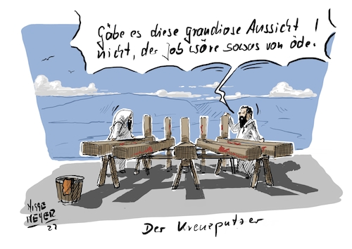 Cartoon: KarSAMSTAG und Ostern XX (medium) by Jori Niggemeyer tagged karsamstag,nachhaltigkeit,handwerker,putzer,ressourcen,wiederverwertung,blutreste,kreuz,kreuze,handel,kommerz,religion,katholizismus,christentum,religionsstifter,ostern,humor,joricartoon,niggemeyer,cartooon,cartoonart,illustration,illustrator,karikatur,satire,cartoondrawing,cartoon,karsamstag,nachhaltigkeit,handwerker,putzer,ressourcen,wiederverwertung,blutreste,kreuz,kreuze,handel,kommerz,religion,katholizismus,christentum,religionsstifter,ostern,humor,joricartoon