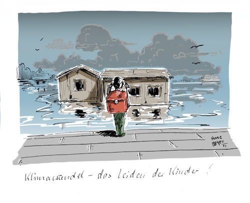 Cartoon: Klimawandel... (medium) by Jori Niggemeyer tagged klimawandel,kinder,hochwasser,gefahr,wetter,unwetter,stürme,sturm,bildung,drittewelt,tod,bedrohung,überflutung,schule,klimawandel,kinder,hochwasser,stürme,sturm,bildung,drittewelt,tod,bedrohung,überflutung,schule