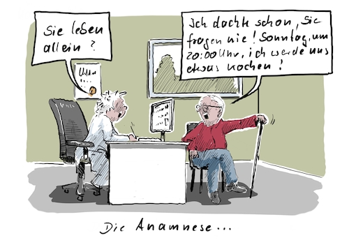 Cartoon: KRANKENhäuser können auch (medium) by Jori Niggemeyer tagged krankenhaus,anamnese,ärztin,patient,abendessen,flirt,flirten,missverständnis,krankheit,krank,klinik,patienten,patientinnen,endoprothese,hüfte,analyse,cartoonist,satire,humor,joricartoon,cartoonart,illustration,illustrator,karikatur,cartoonstyle,cartoondrawing,cartoonnetwork,witzigebilder,cartoon,krankenhaus,anamnese,ärztin,patient,abendessen,flirt,flirten,missverständnis,krankheit,krank,klinik,patienten,patientinnen,endoprothese,hüfte,analyse,cartoonist,satire,humor,joricartoon,cartoonart