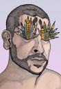 Cartoon: Through my eyes Selfportrait (small) by javierhammad tagged selfportait,pencil,markers,picture