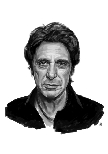 Cartoon: Al Pacino (medium) by Iancu tagged pacino,al