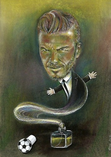 Cartoon: David Beckham (medium) by Riina Maido tagged perfume