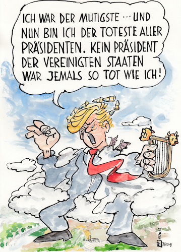 Cartoon: Der Helden-Präsident (medium) by thomasH tagged uspräsident,amoklauf,waffen,nra