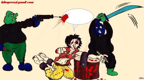 Cartoon: terrorism (medium) by hibo tagged terrorism