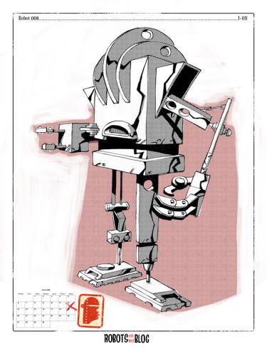 Cartoon: Robots en mi blog 09 (medium) by coleganelson tagged robot