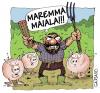 Cartoon: Maremma Maiala! (small) by massimogariano tagged pig virus italy maremma
