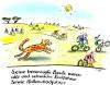 Cartoon: Beute (small) by Alff tagged bicycle bikes park landscape biking animals