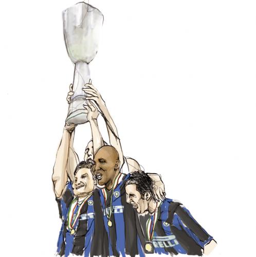 Cartoon: Inter (medium) by Lucaeffe tagged inter,coppa,cup,uefa,illustration,lucaeffe,luca,effe