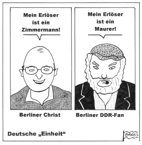 Cartoon: Deutsche Einheit (medium) by BAES tagged deutsche,einheit,mauer,berlin,deutschland,ostberlin,westberlin,ddr