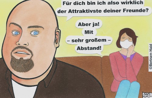 Cartoon: Mit Abstand (medium) by BAES tagged socialdistance,abstand,distanz,maske,corona,virus,covid19,schutz,ansteckung,vorsicht,gesundheit,freunde,pandemie,cartoon,socialdistance,abstand,distanz,maske,corona,virus,covid19,schutz,ansteckung,vorsicht,gesundheit,freunde,pandemie,cartoon