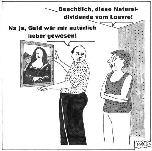 Cartoon: Naturaldividende (medium) by BAES tagged mann,frau,paar,mona,lisa,louvre,museum,naturaldividende,geld,kunst,malerei,geld,kunst,malerei,mann,frau,paar,mona lisa,mona,lisa