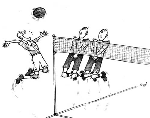 Cartoon: Volleyball (medium) by ombaddi tagged sport