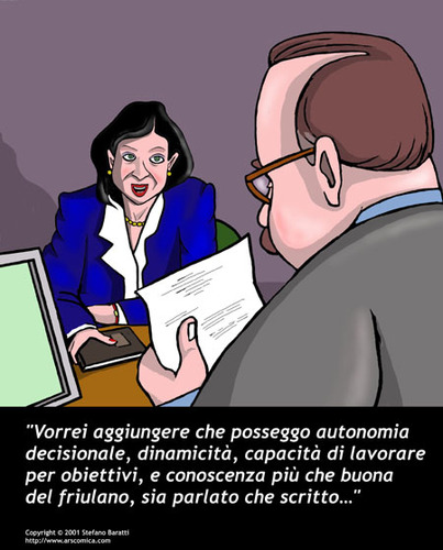 Cartoon: Il Colloquio (medium) by perugino tagged work,office,bureaucracy,corporation,employment
