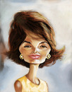 Cartoon: Jacqueline Kennedy Onassis (small) by doodleart tagged kennedy,celebrity,famous