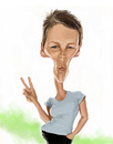 Cartoon: Jamie Lee Curtis (small) by doodleart tagged jamie lee curtis actress celebrity