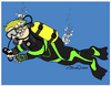 Cartoon: Diver Downwind (small) by JohnnyCartoons tagged scuba,diver,watersports