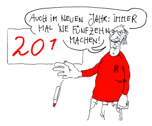 Cartoon: 2015 (medium) by Andreas Prüstel tagged silvester,jahreswechsel,neujahr,pause,fünfzehn,innehaltem,cartoon,karikatur,andreas,pruestel,silvester,jahreswechsel,neujahr,pause,fünfzehn,innehaltem,cartoon,karikatur,andreas,pruestel