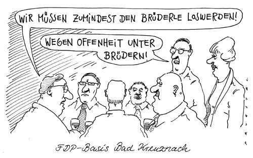 Cartoon: ab dafür (medium) by Andreas Prüstel tagged fdp,brüderle,landtagswahl,rheinlandpfalz,landtagswahl,baden württemberg,wahl,wahlen,rheinland pfalz,atomenergie,atomdebatte,cdu,fdp,merkel,westerwelle,grüne,sieg,personaldiskussion,wahlnachlese,baden,württemberg,rheinland,pfalz,brüderle