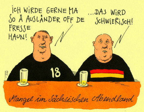 Cartoon: abendland (medium) by Andreas Prüstel tagged sachsen,demonstrationen,pegida,neonazis,ausländer,ausländermangel,islamismus,cartoon,karikatur,andreas,pruestel,sachsen,demonstrationen,pegida,neonazis,ausländer,ausländermangel,islamismus,cartoon,karikatur,andreas,pruestel