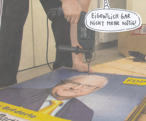 Cartoon: ade fdp (medium) by Andreas Prüstel tagged collage,bundestagswahl,bayernwahl,fdp,cartoon,andreas,pruestel,fdp,bayernwahl,bundestagswahl