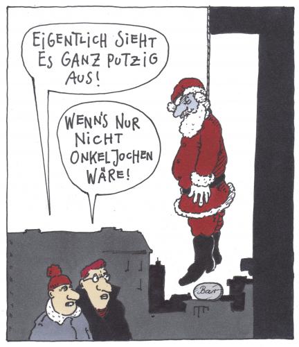 Cartoon: adventszeit (medium) by Andreas Prüstel tagged suizid,advent,weihnachten,weihnacht,heiligabend,jahreszeit,winter,fest,tradition,kultur,weihnachtsmann,nikolaus,onkel,familie,gesellschaft,advent,depression,liebe,trauer,sterben,leben,suizid,selbstmord,tod,abschied,einsamkeit,einsam,lebensmüde