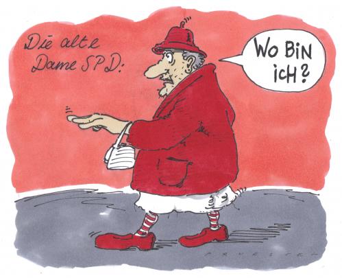 Cartoon: alte dame (medium) by Andreas Prüstel tagged spd,parteikrise,spd,parteikrise,agenda 2010,arbeiterpartei,beck,björn engholm,bundeskanzler,bundeskanzlerkandidat,demokratischer sozialismus,erich ollenhauer,franz müntefering,gerhard schröder,grosse koalition,große koalition,hansjochen vogel,hartz,hartz4,hartziv,helmut schmidt,johannes rau,kanzlerkandidat,klaus wowereit,kurt beck,kurt schumacher,liberal,linke,linksruck,matthias platzeck,oskar lafontaine,partei,parteivorsitzender,rudolf scharping,schubladenaffäre,sozialdemokratisch,sozialdemokratische partei deutschland,sozialismus,sozialist,volkspartei,willy brandt,andrea ypsilanti,bündnis,fraktionsvorsitzende,glaubwürdigkeit,hessen,koalition,landtag,landtagssitz,landtagswahlen,linkshänder,linkspartei,lügner,lügnerin,mehrheit,parteischädigend,ruf,rufzerstörung,wahlen,wählerstimme,wahlversprechen,wortbruch,zweiter versuch,agenda,2010,björn,engholm,demokratischer,erich,ollenhauer,franz,müntefering,gerhard,schröder,grosse,große,hansjochen,vogel,helmut,schmidt,johannes,rau,klaus,wowereit,kurt,schumacher,matthias,platzeck,oscar,lafontaine,rudolf,scharping,sozialdemokratische,deutschland,willy,brandt,andrea,ypsilanti,zweiter,versuch,oskar