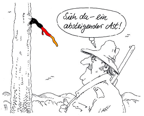 Cartoon: ast (medium) by Andreas Prüstel tagged deutschland,absteigender,ast,cartoon,karikatur,andreas,pruestel,deutschland,absteigender,ast,cartoon,karikatur,andreas,pruestel