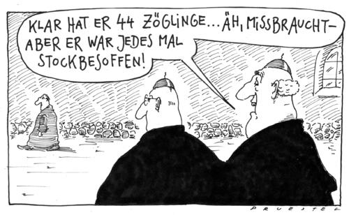 Cartoon: aufarbeitung (medium) by Andreas Prüstel tagged katholische,kirche,schülermißbrauch,entschuldigung,der,deutschen,bischofskonferenz,katholische kirche,kirche,glaube,religion,schülermißbrauch,entschuldigung,bischofskonferenz,deutschen,bischof,katholische