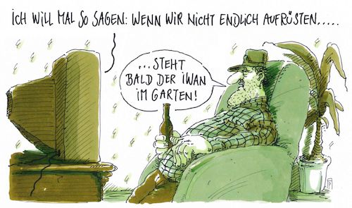 Cartoon: aufrüsten (medium) by Andreas Prüstel tagged nato,bundeswehr,deutschland,militärausgaben,aufrüstung,rissland,cartoon,karikatur,andreas,pruestel,nato,bundeswehr,deutschland,militärausgaben,aufrüstung,rissland,cartoon,karikatur,andreas,pruestel