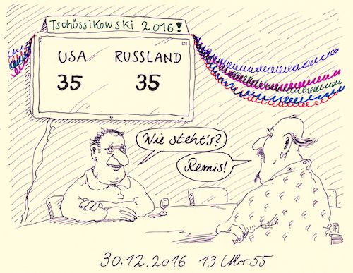 Cartoon: ausweisungen (medium) by Andreas Prüstel tagged usa,russland,konflikt,hackerangriffe,wahlbeeinflussung,diplomatenausweisungen,cartoon,karikatur,andreas,prüstel,usa,russland,konflikt,hackerangriffe,wahlbeeinflussung,diplomatenausweisungen,cartoon,karikatur,andreas,prüstel