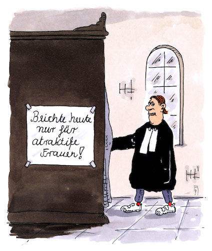 Cartoon: beichtjüngling (medium) by Andreas Prüstel tagged beichte,katholizismus,jüngling,pubertät,cartoon,karikatur,andreas,pruestel,beichte,katholizismus,jüngling,pubertät,cartoon,karikatur,andreas,pruestel