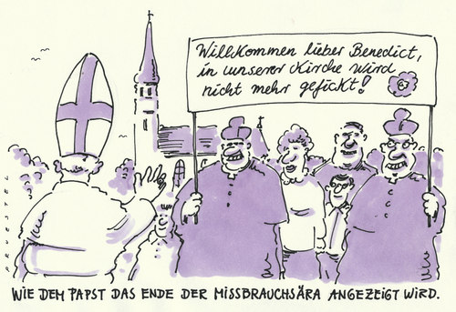 Cartoon: benedictus (medium) by Andreas Prüstel tagged papst,papstbesuch,missbrauchsfälle,papst,papstbesuch,missbrauchsfälle