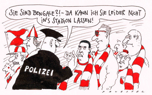 Cartoon: bengalos (medium) by Andreas Prüstel tagged fußball,fans,ultras,bengalos,gewalt,fußball,fans,ultras,bengalos,gewalt