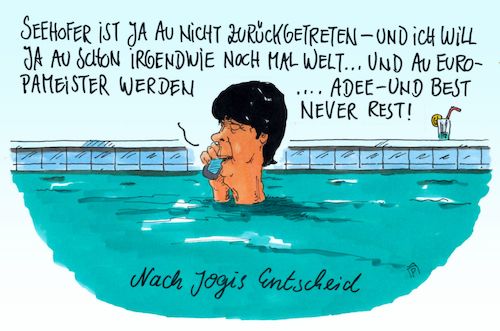 Cartoon: best never rest (medium) by Andreas Prüstel tagged bundestrainer,jogi,löw,wm,nichtrücktritt,seehofer,cartoon,karikatur,andreas,pruestel,bundestrainer,jogi,löw,wm,nichtrücktritt,seehofer,cartoon,karikatur,andreas,pruestel