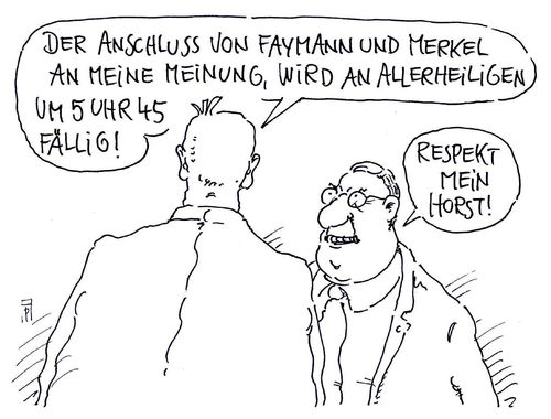 Cartoon: bis allerheiligen (medium) by Andreas Prüstel tagged horst,seehofer,csu,ultimatum,merkel,faymann,österreich,bayern,flüchtlingspolitik,flüchtlingszustrom,anschluß,kriegseröffnung,cartoon,karikatur,andreas,pruestel,horst,seehofer,csu,ultimatum,merkel,faymann,österreich,bayern,flüchtlingspolitik,flüchtlingszustrom,anschluß,kriegseröffnung,cartoon,karikatur,andreas,pruestel