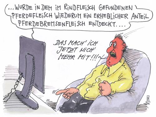 Cartoon: bremsen (medium) by Andreas Prüstel tagged pferdefleischskandal,fertiggerichte,tiefkühlkost,lebensmittel,umdeklarierung,pferdebremsen,cartoon,karikatur,pferdefleischskandal,fertiggerichte,tiefkühlkost,lebensmittel,umdeklarierung,pferdebremsen,cartoon,karikatur