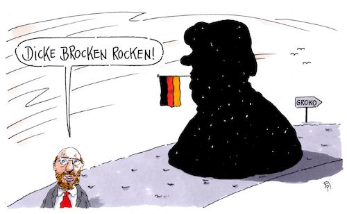 Cartoon: brocken (medium) by Andreas Prüstel tagged sondierungsende,cdu,csu,spd,hauptthemen,dicke,brocken,merkel,schulz,cartoon,karikatur,andreas,pruestel,sondierungsende,cdu,csu,spd,hauptthemen,dicke,brocken,merkel,schulz,cartoon,karikatur,andreas,pruestel