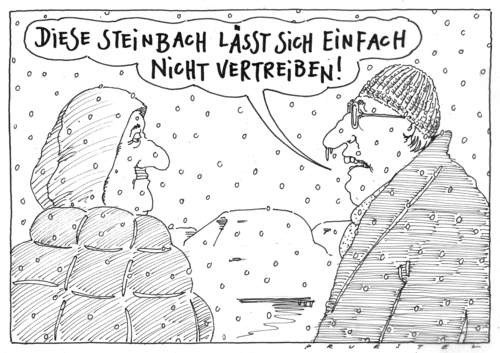 Cartoon: dauerbrenner (medium) by Andreas Prüstel tagged erika,steinbach,vertriebenenstiftung,erika steinbach,dauberbrenner,vertriebenenstiftung,vertreiben,steinbach,erika