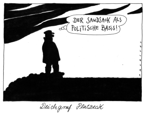 Cartoon: deichgraf (medium) by Andreas Prüstel tagged hochwasser,brandenburg,ministerpräsident,deichgraf,platzeck,hochwasser,brandenburg,ministerpräsident,deichgraf,platzeck