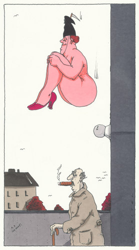 Cartoon: der weiche tod (medium) by Andreas Prüstel tagged tod,alter,vergänglichkeit,tod,alter,vergänglichkeit