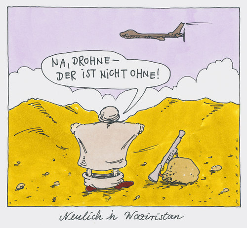 Cartoon: drohne (medium) by Andreas Prüstel tagged tliban,pakistan,waziristan,drohne,usaufklärung,taliban,pakistan,drohne,aufklärung,waziristan,terror,terroristen,terrorismus,waffen,krieg,militär