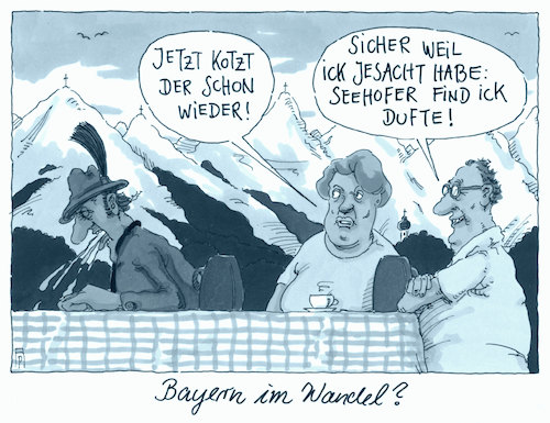 Cartoon: dufte (medium) by Andreas Prüstel tagged bayern,csu,seehofer,wandel,cartoon,karikatur,andreas,pruestel,bayern,csu,seehofer,wandel,cartoon,karikatur,andreas,pruestel