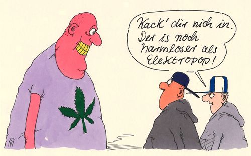 Cartoon: elektopop (medium) by Andreas Prüstel tagged hanf,cannabis,harmlosigkeit,elektropop,cartoon,karikatur,andreas,pruestel,hanf,cannabis,harmlosigkeit,elektropop,cartoon,karikatur,andreas,pruestel