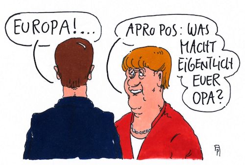 Cartoon: emmanuel und angela (medium) by Andreas Prüstel tagged treffen,macron,merkel,europa,cartoon,karikatur,andreas,pruestel,treffen,macron,merkel,europa,cartoon,karikatur,andreas,pruestel