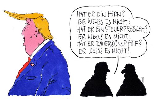 Cartoon: er (medium) by Andreas Prüstel tagged usa,trump,opferverhöhnung,steuerenthüllungen,steuerhinterziehung,cartoon,karikatur,andreas,pruestel,usa,trump,opferverhöhnung,steuerenthüllungen,steuerhinterziehung,cartoon,karikatur,andreas,pruestel