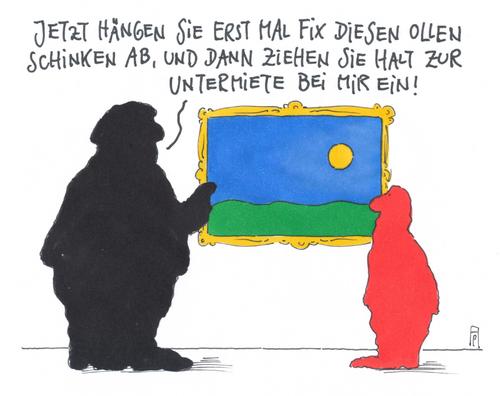 Cartoon: farbenspiel (medium) by Andreas Prüstel tagged bundestagswahl,wahlergebnis,cdu,merkel,spd,fdp,grüne,große,koalition,cartoon,karikatur,andreas,pruestel,bundestagswahl,wahlergebnis,cdu,merkel,spd,fdp,grüne,große,koalition,cartoon,karikatur,andreas,pruestel