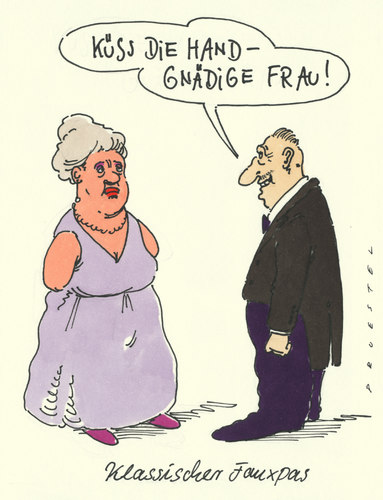 Cartoon: fauxpas (medium) by Andreas Prüstel tagged fauxpas,fehlleistung,fauxpas,fehlleistung